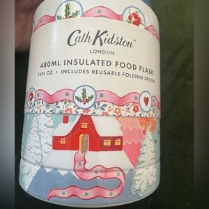 Cath Kidston Holiday Cottage Insulated Food Flask with cup& portable silverware